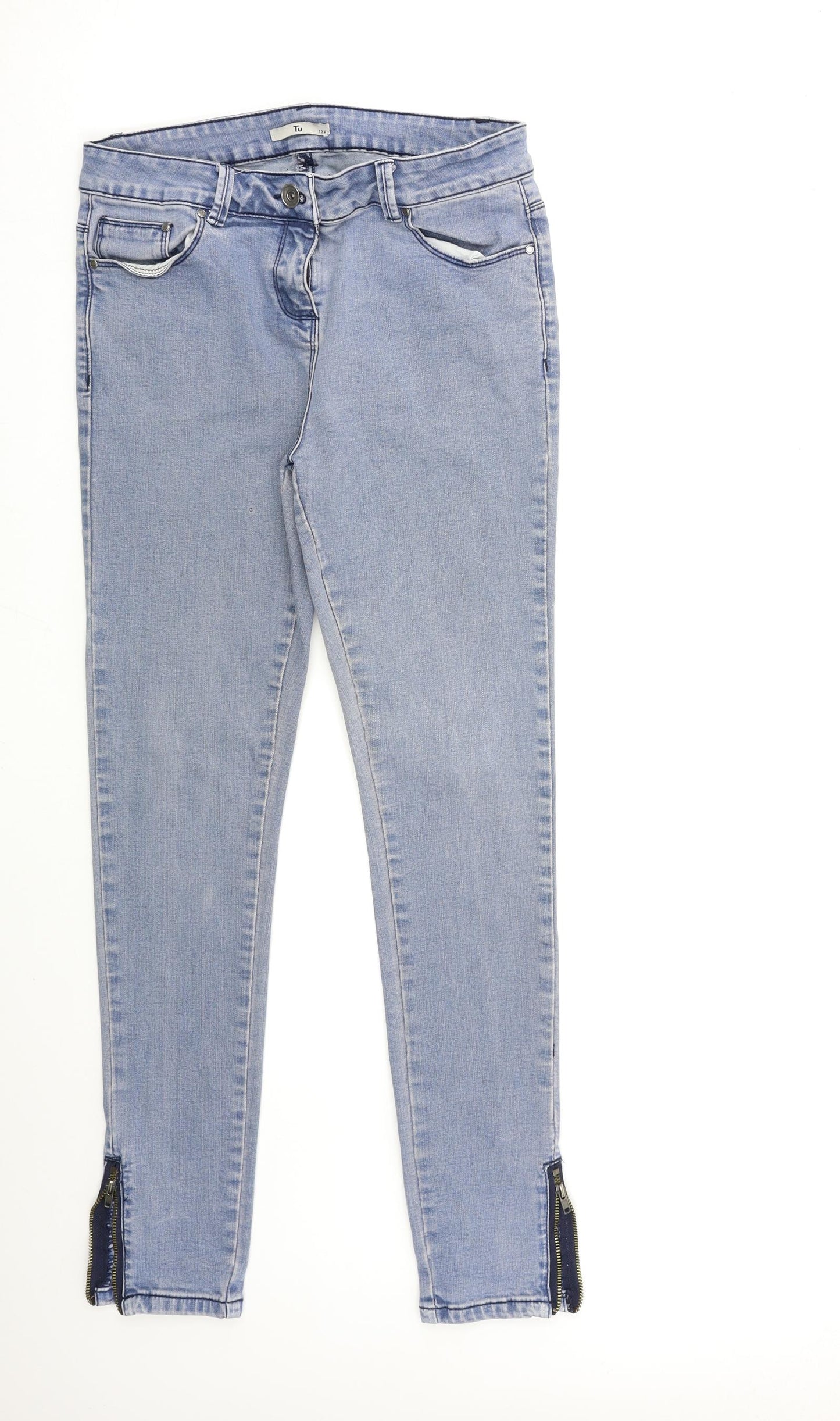 TU Womens Blue  Denim Skinny Jeans Size 12 L29 in