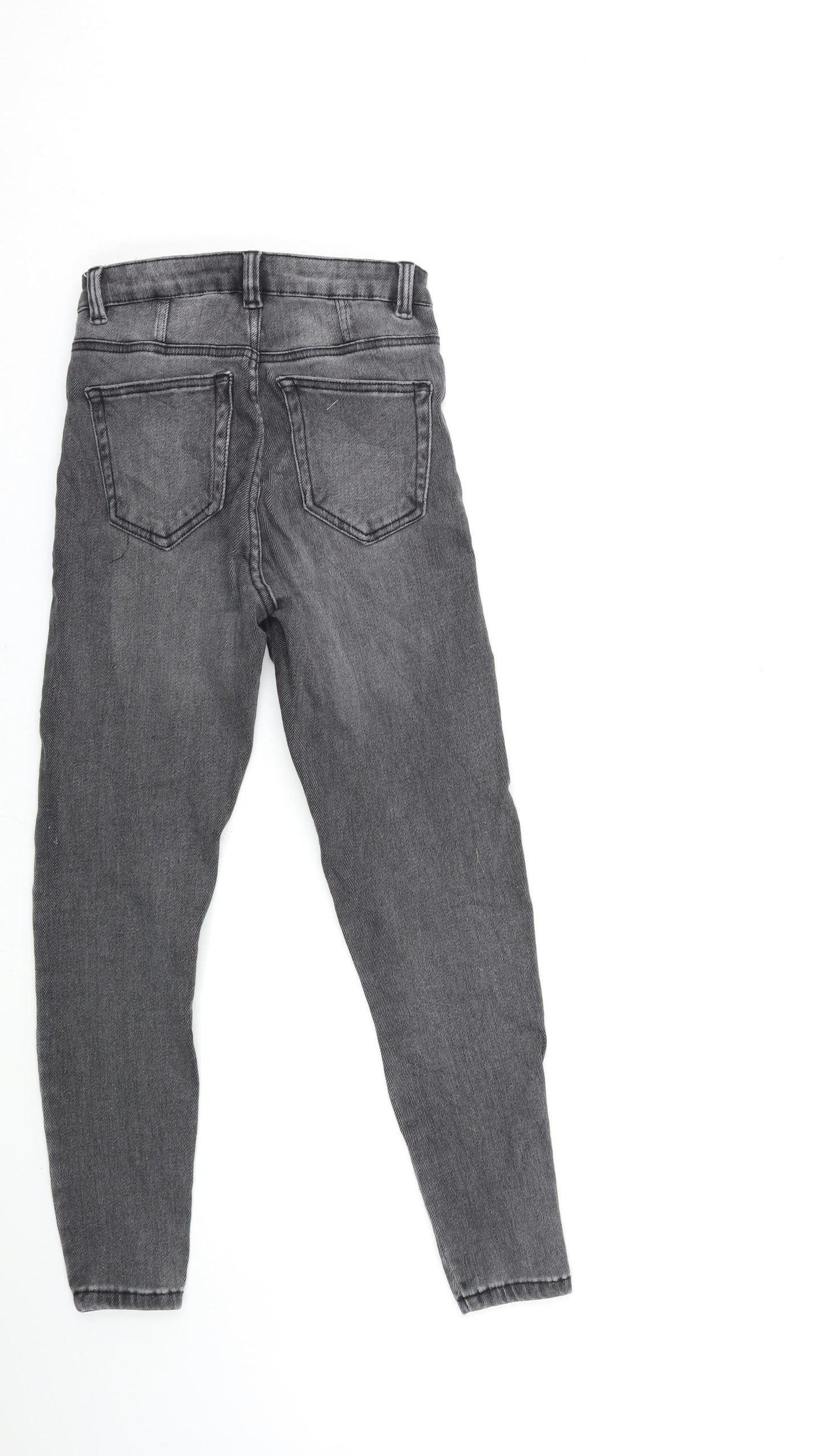 Bershka Womens Grey  Denim Skinny Jeans Size 8 L26 in