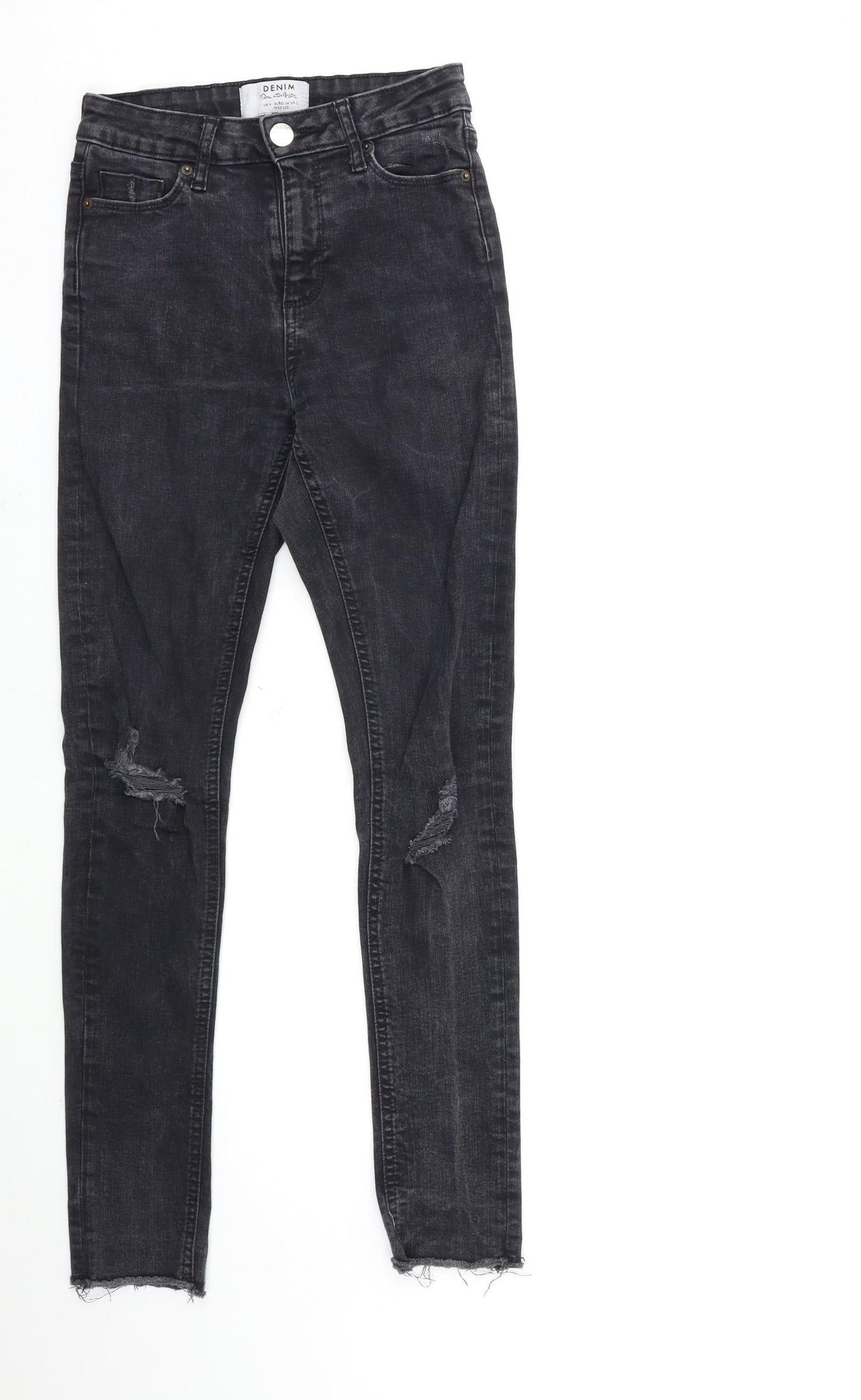 Dorothy Perkins Womens Grey  Denim Skinny Jeans Size 6 L27 in