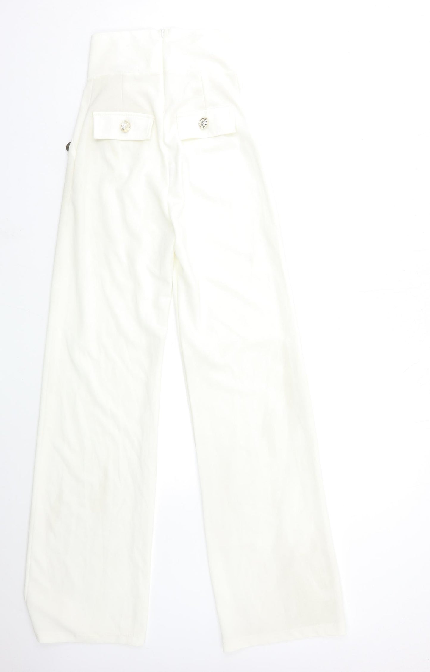 Quiz Womens White   Trousers  Size 6 L33 in