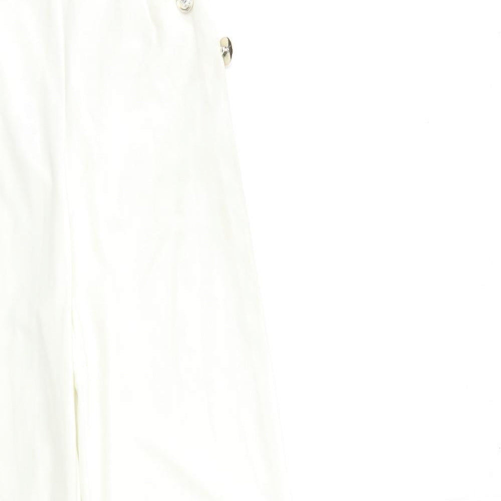Quiz Womens White   Trousers  Size 6 L33 in