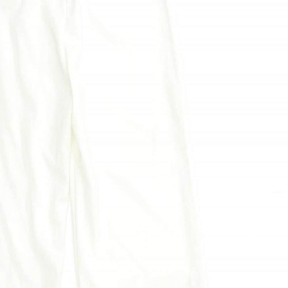 Quiz Womens White   Trousers  Size 6 L33 in