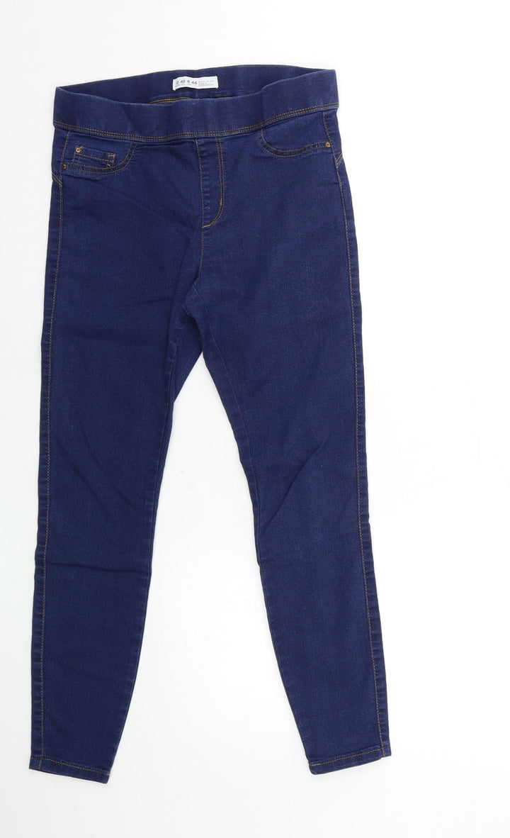 Denim & Co. Womens Blue Denim Skinny Jeans Size 12 L27 in