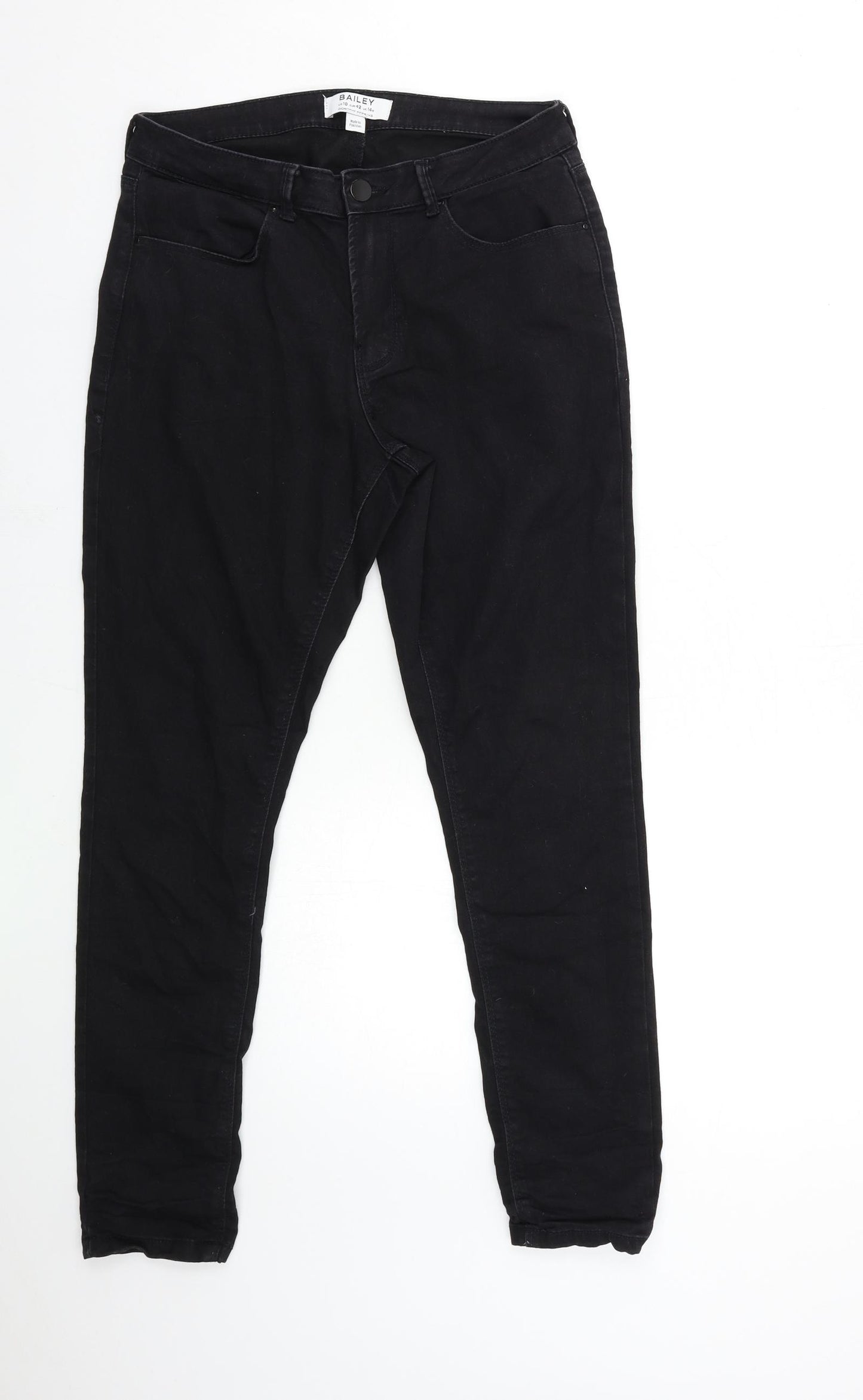 Dorothy Perkins Womens Black  Denim Skinny Jeans Size 14 L28 in