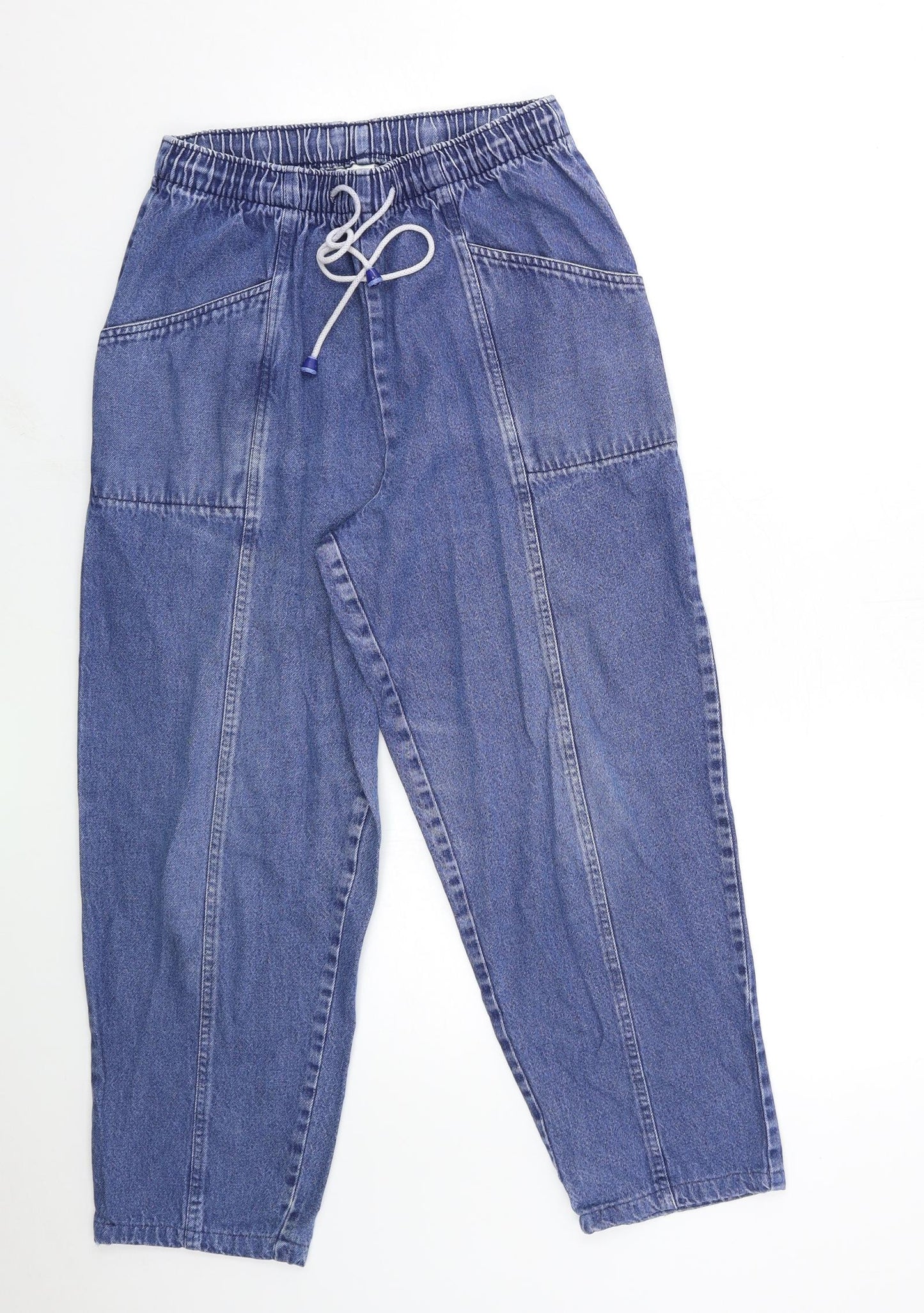Preworn Womens Blue  Denim Mom Jeans Size 28 in L26 in