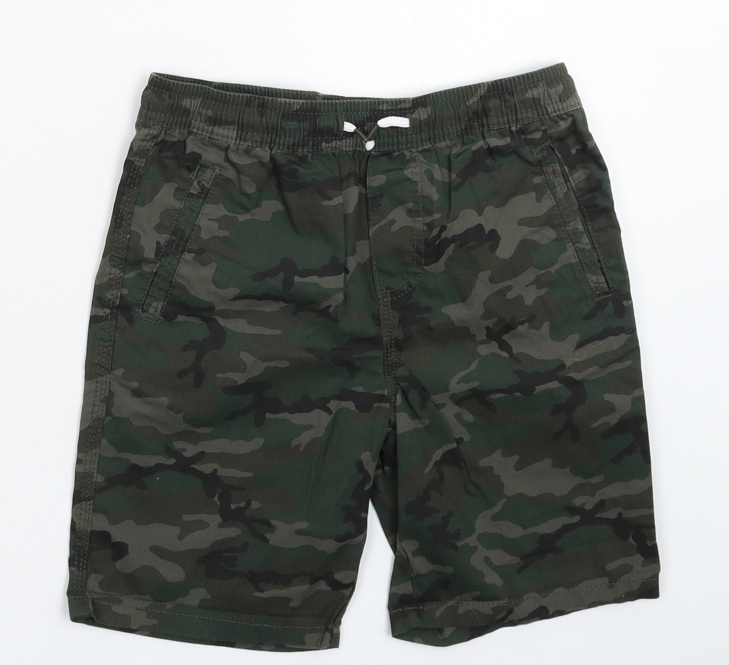 Denim & Co. Boys Multicoloured Camouflage  Bermuda Shorts Size 10-11 Years