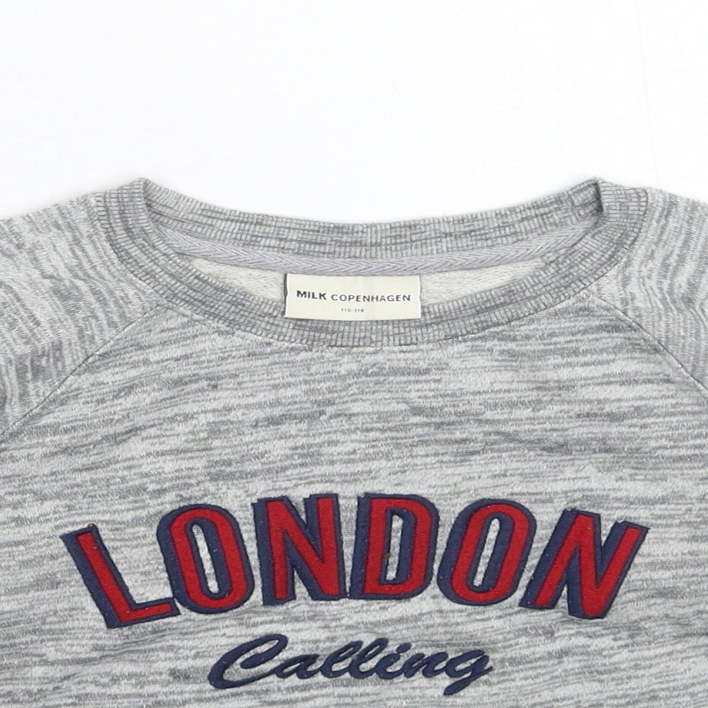 Milk Copenhagen Boys Grey   Pullover Sweatshirt Size 5-6 Years