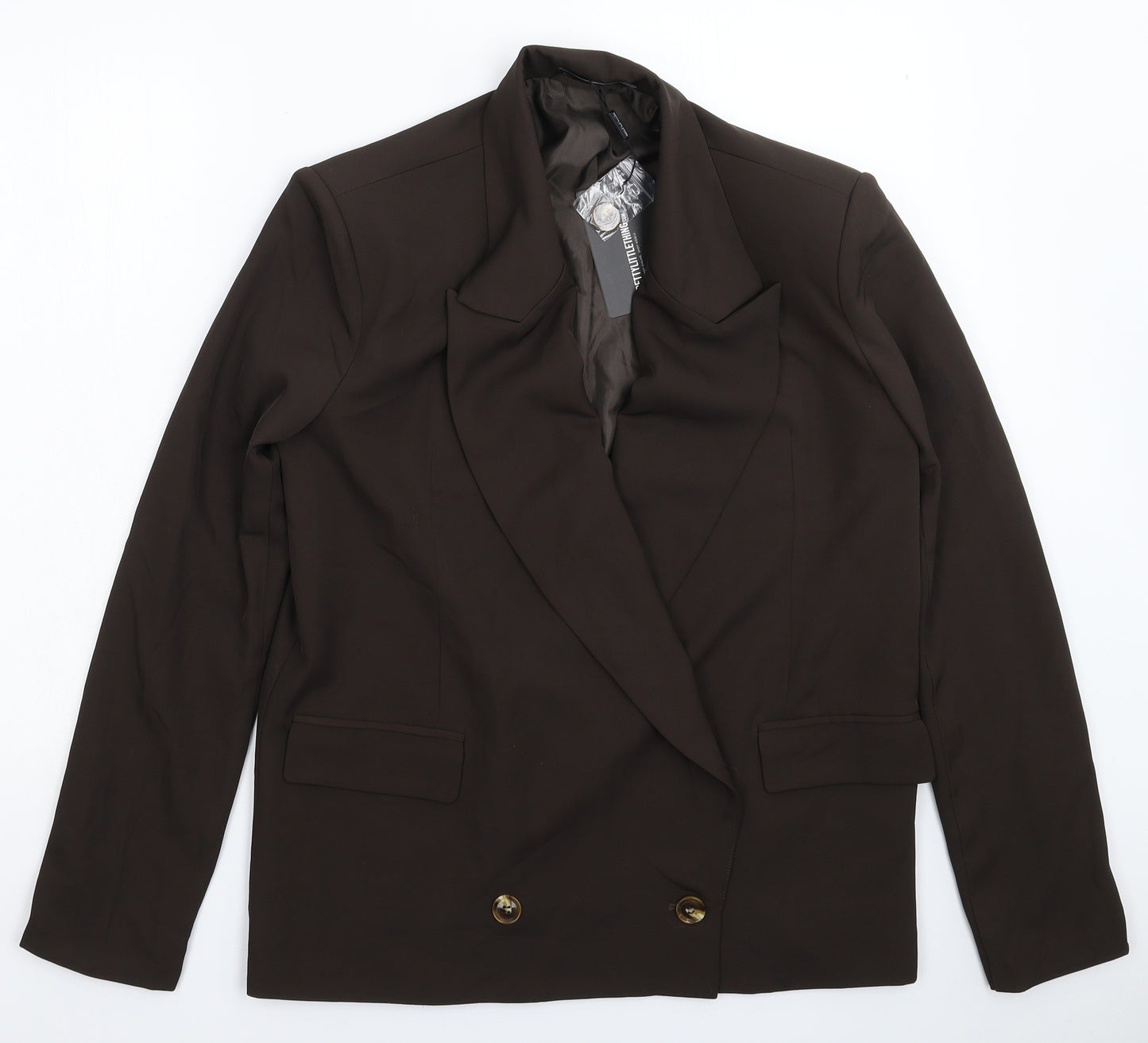PRETTYLITTLETHING Womens Black   Jacket Blazer Size 6