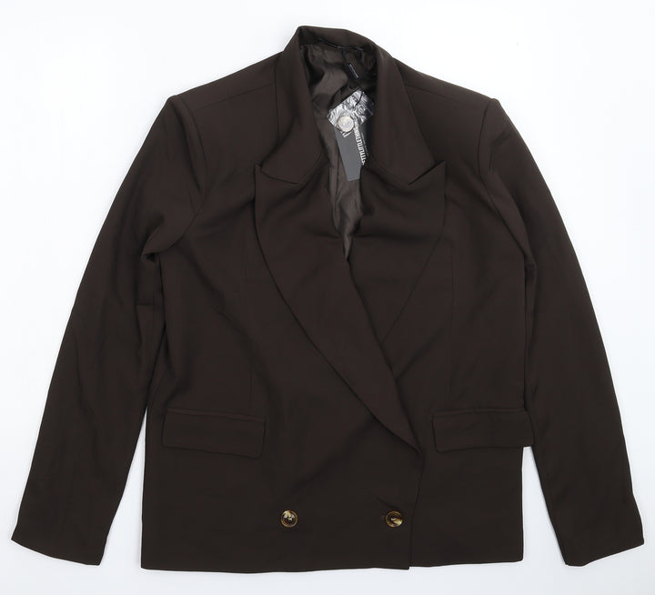 PRETTYLITTLETHING Womens Black   Jacket Blazer Size 6