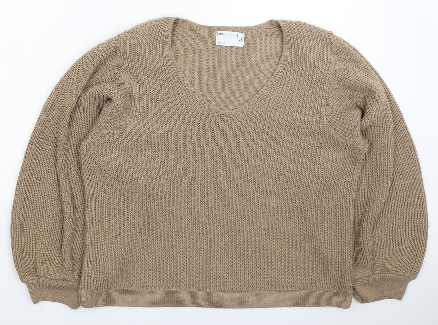 ASOS Womens Grey  Knit Pullover Jumper Size 12