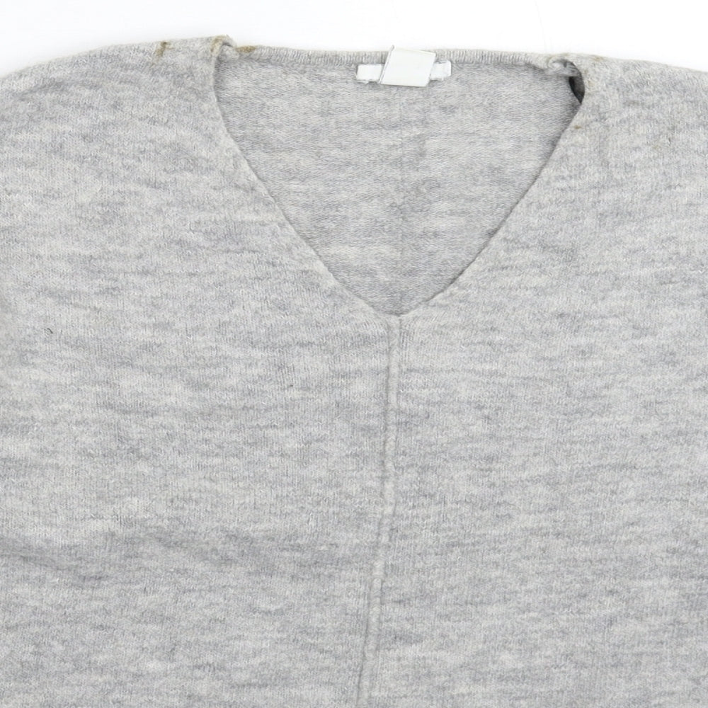H&M Womens Grey  Knit Pullover Jumper Size XS