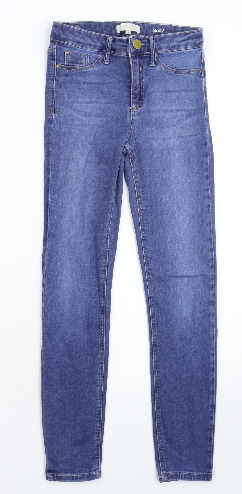River Island Womens Blue  Denim Jegging Jeans Size 8 L26 in