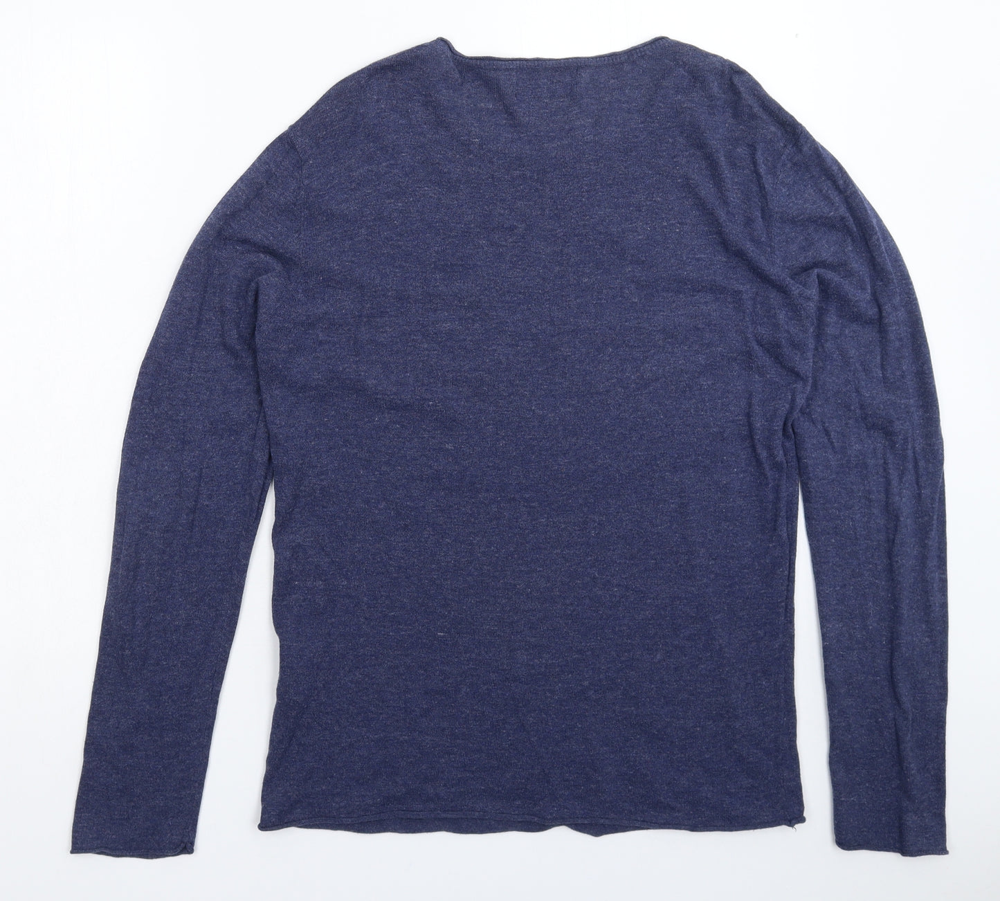 Pull&Bear Mens Blue  Knit Pullover Jumper Size M