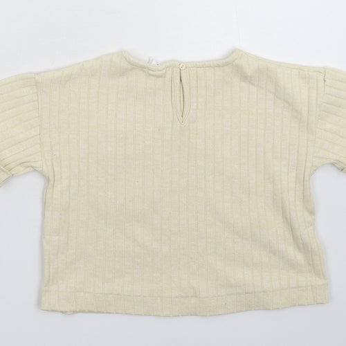 Zara Girls Beige   Basic T-Shirt Size 6 Years
