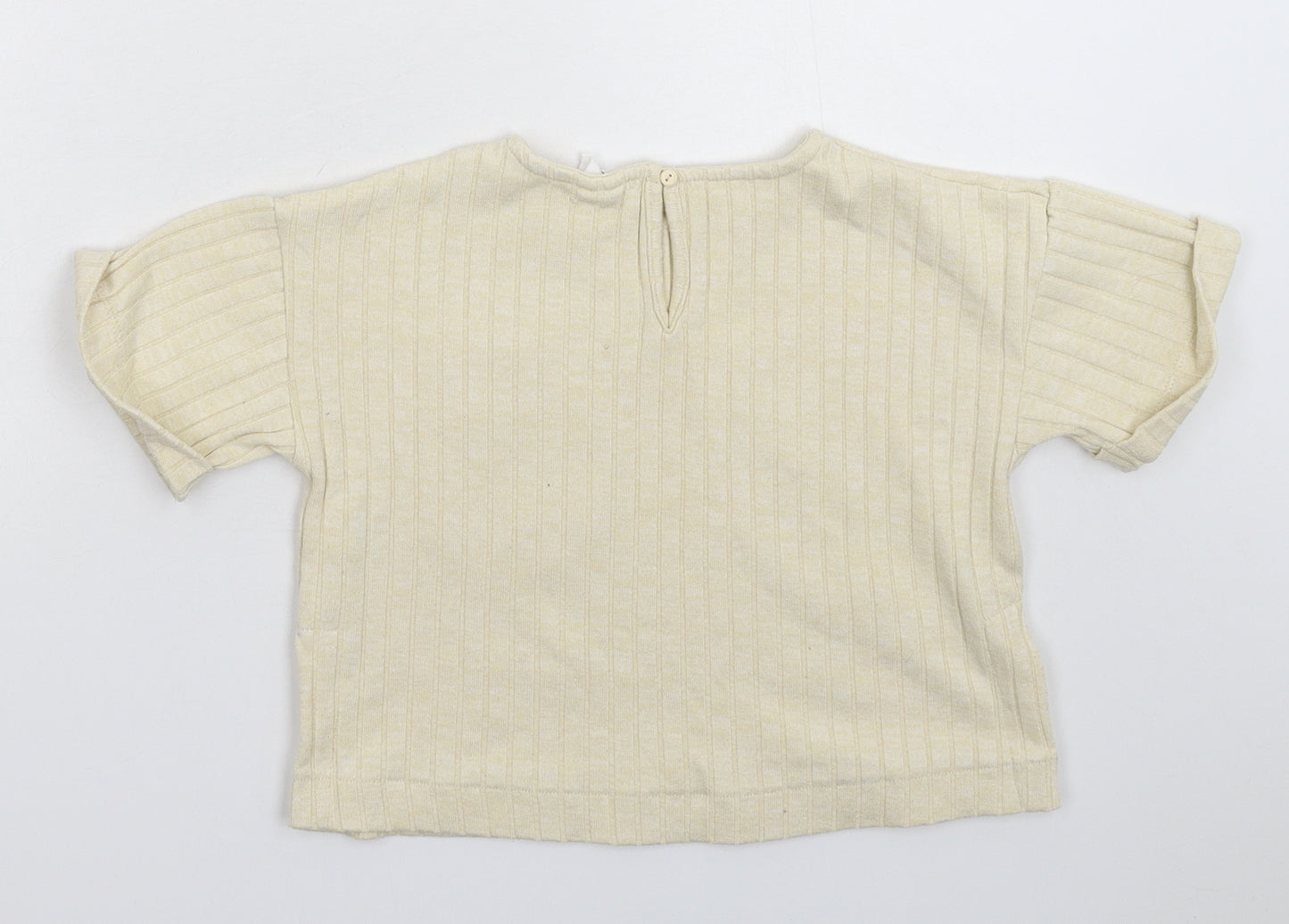Zara Girls Beige   Basic T-Shirt Size 6 Years