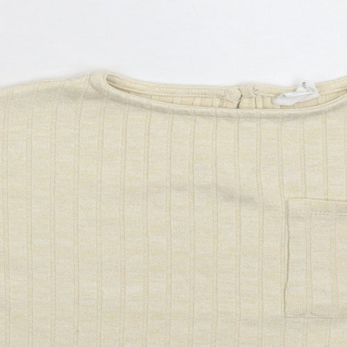 Zara Girls Beige   Basic T-Shirt Size 6 Years