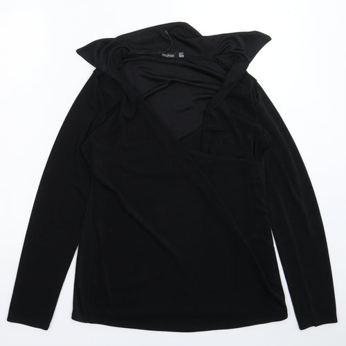 Boohoo Womens Black   Basic Blouse Size 10