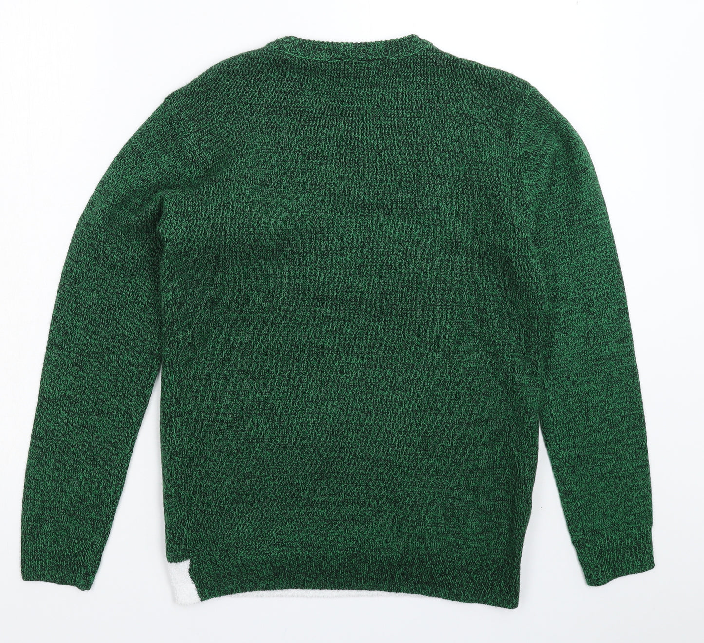 George Boys Green  Knit Pullover Jumper Size 13-14 Years  - Christmas