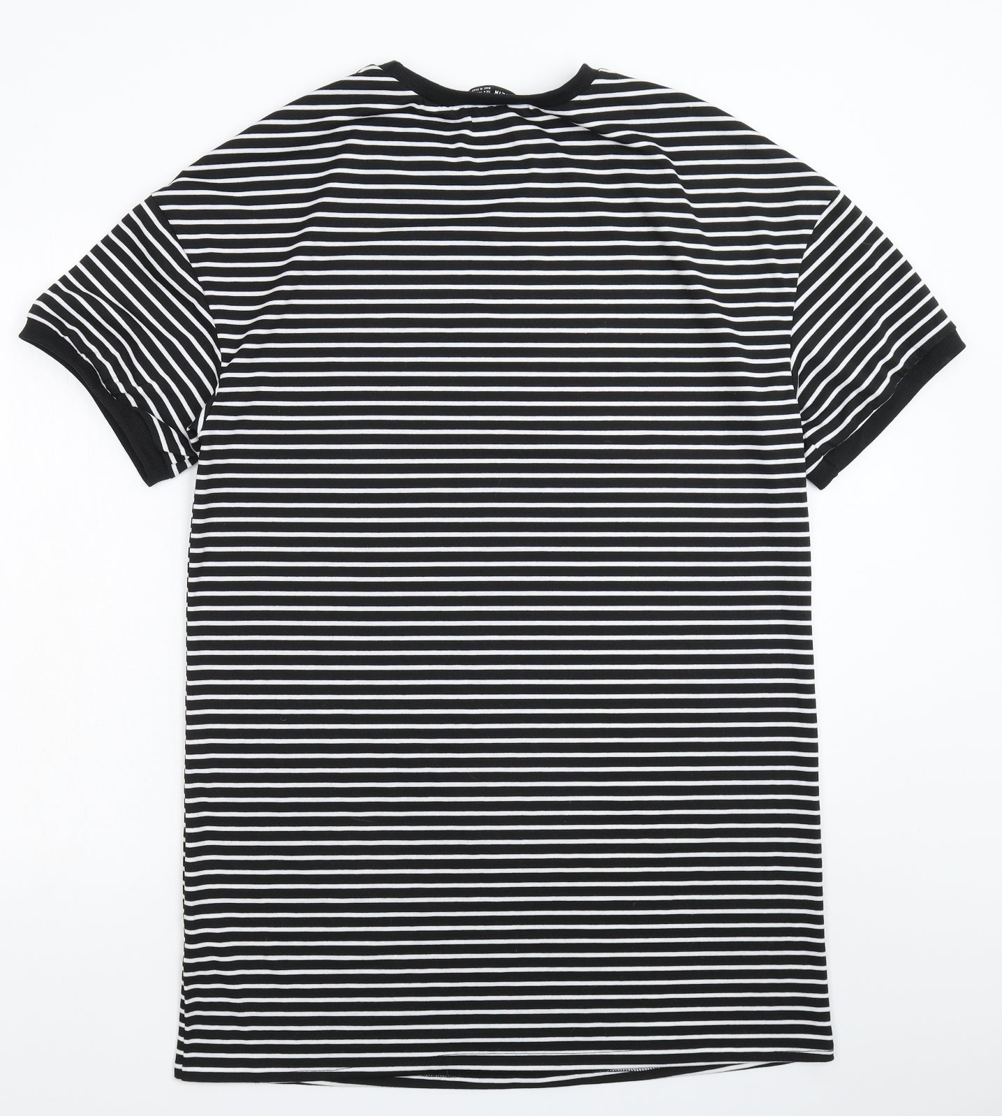 SheIn Womens Black Striped  T-Shirt Dress  Size M