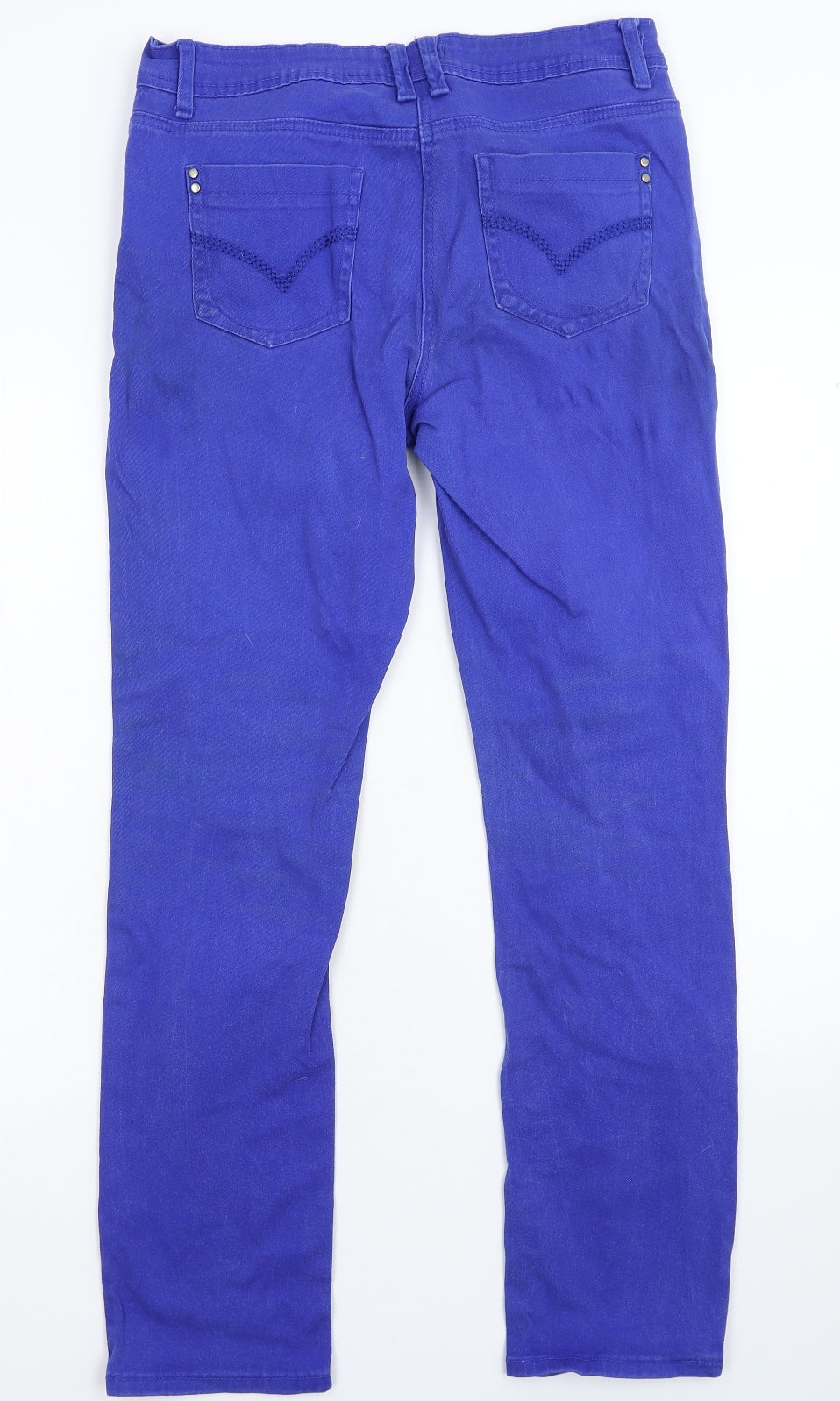 M&Co Womens Blue  Denim Skinny Jeans Size 12 L29 in