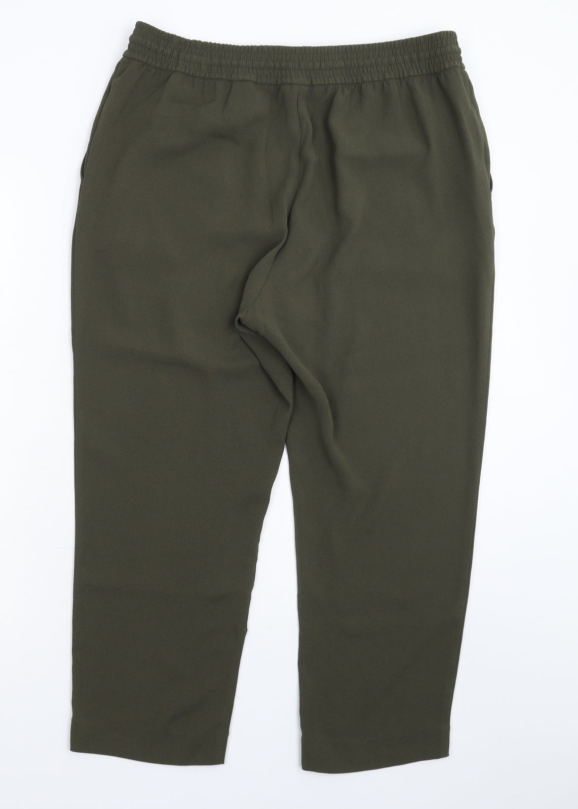 H&M Womens Green   Cropped Trousers Size 18 L23 in