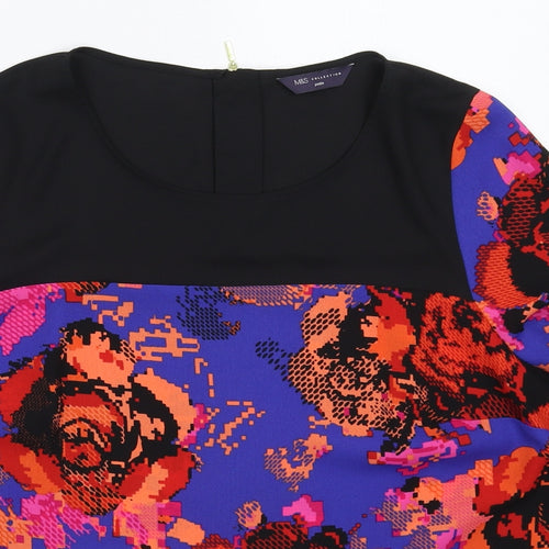 Marks and Spencer Womens Multicoloured Floral  Basic T-Shirt Size 14