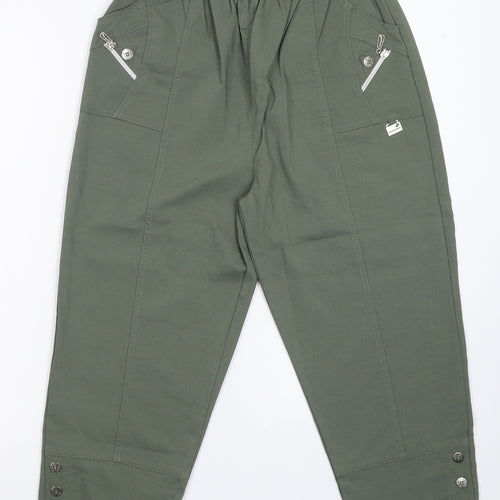 Cherry B Womens Green   Cropped Trousers Size 28 in L20 in