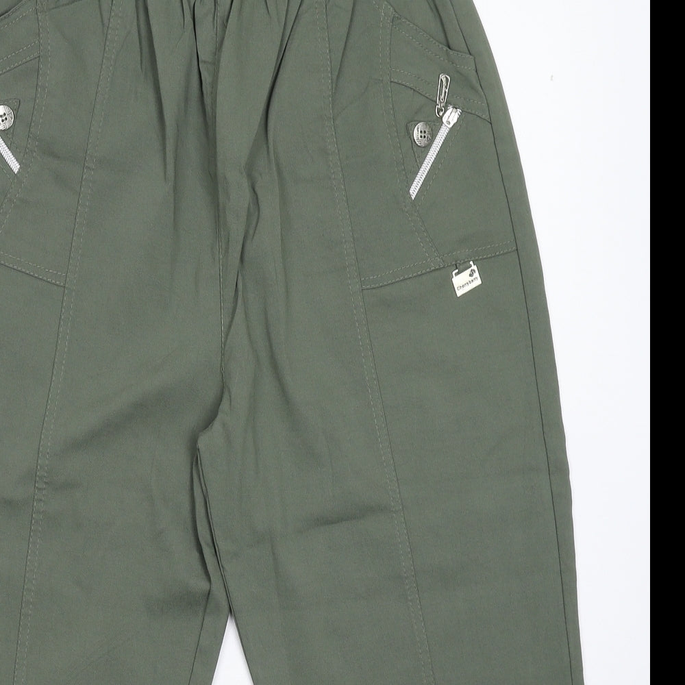 Cherry B Womens Green   Cropped Trousers Size 28 in L20 in