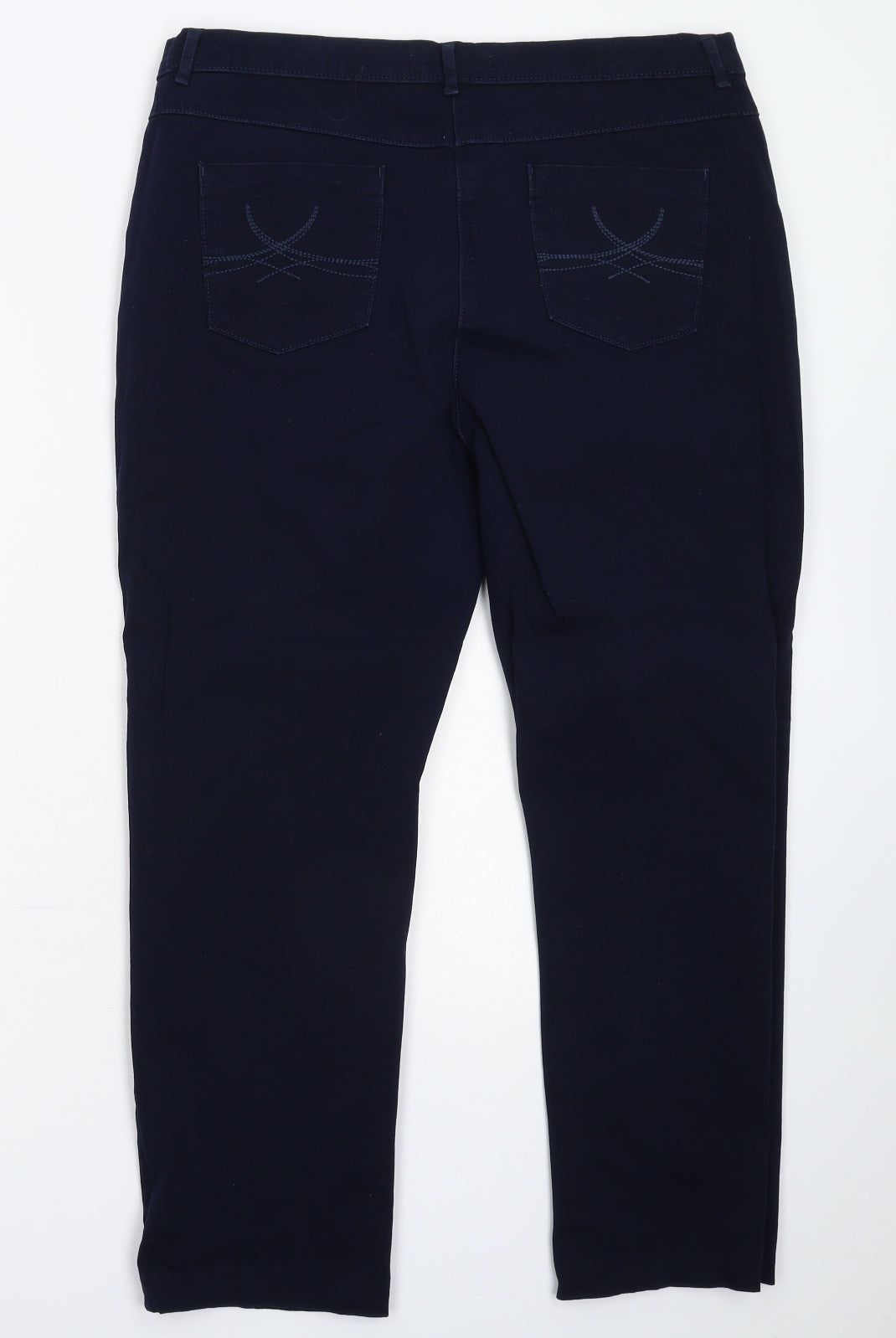 Marks and Spencer Womens Blue  Denim Straight Jeans Size 16 L26 in