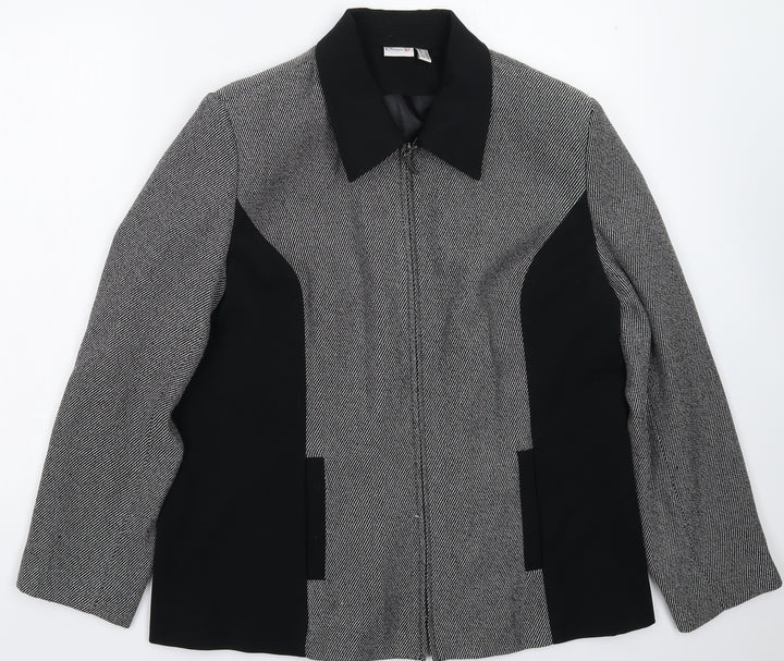 Oscar B Womens Grey Jacket Blazer Size 18