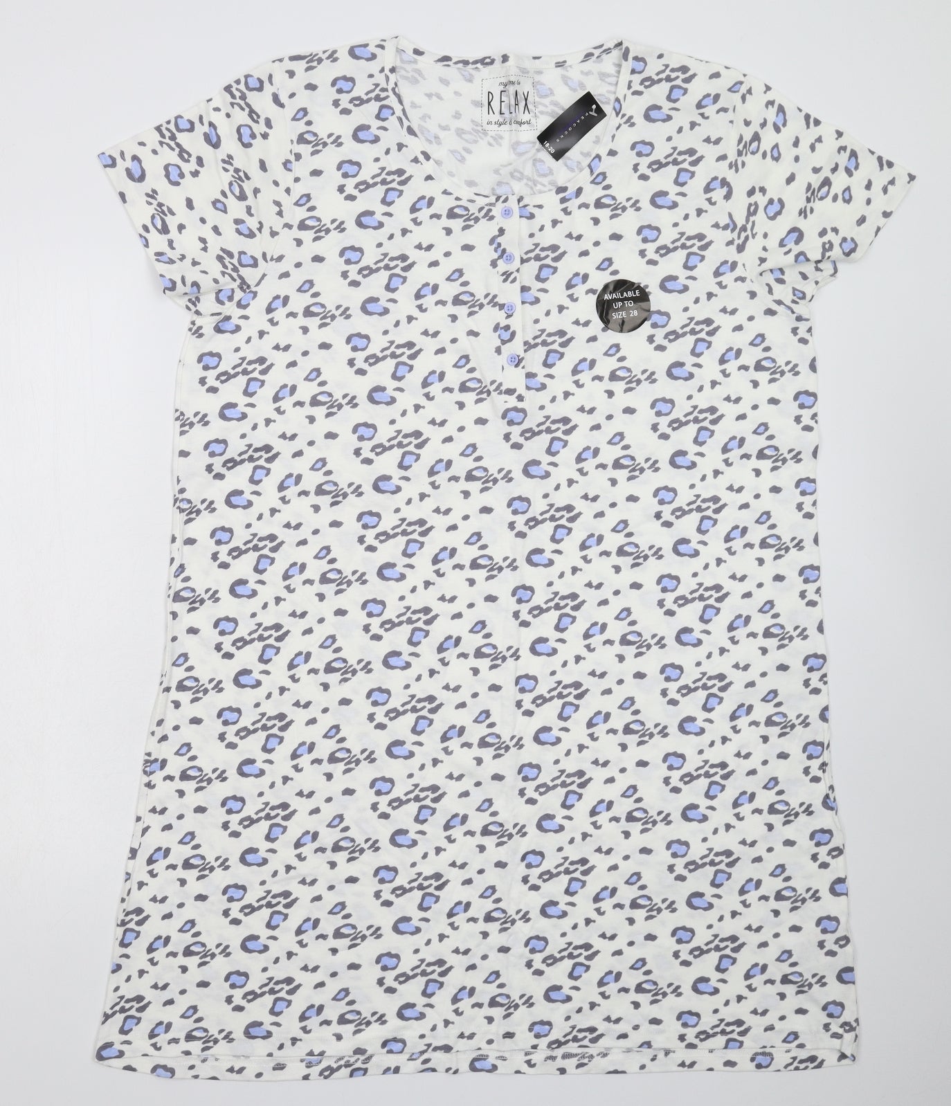 Peacocks Womens White Animal Print  Cami Dress Size 20