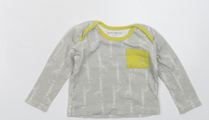 Homegrown Baby Grey Basic T-Shirt Size 9-12 Months