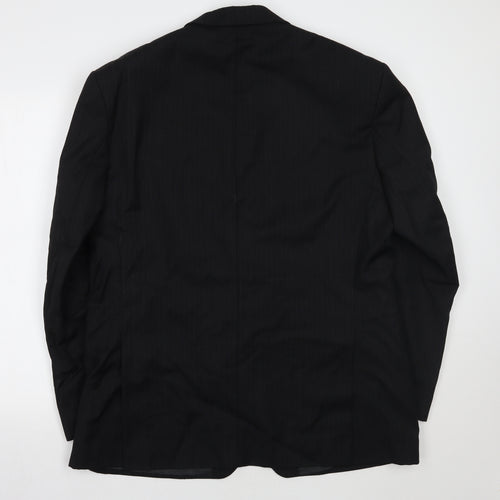 Marks and Spencer Mens Black Striped  Jacket Suit Jacket Size 44