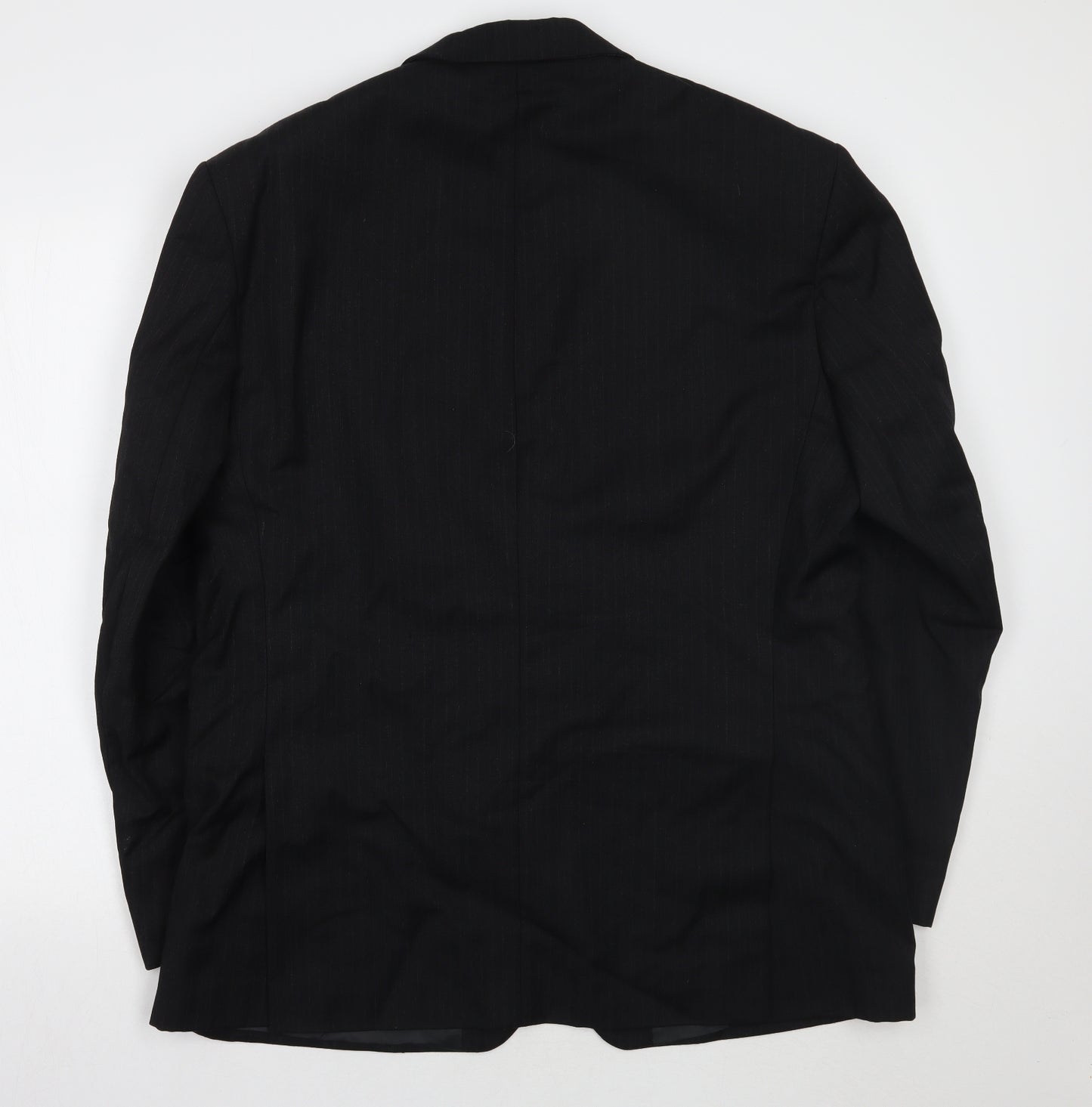 Marks and Spencer Mens Black Striped  Jacket Suit Jacket Size 44