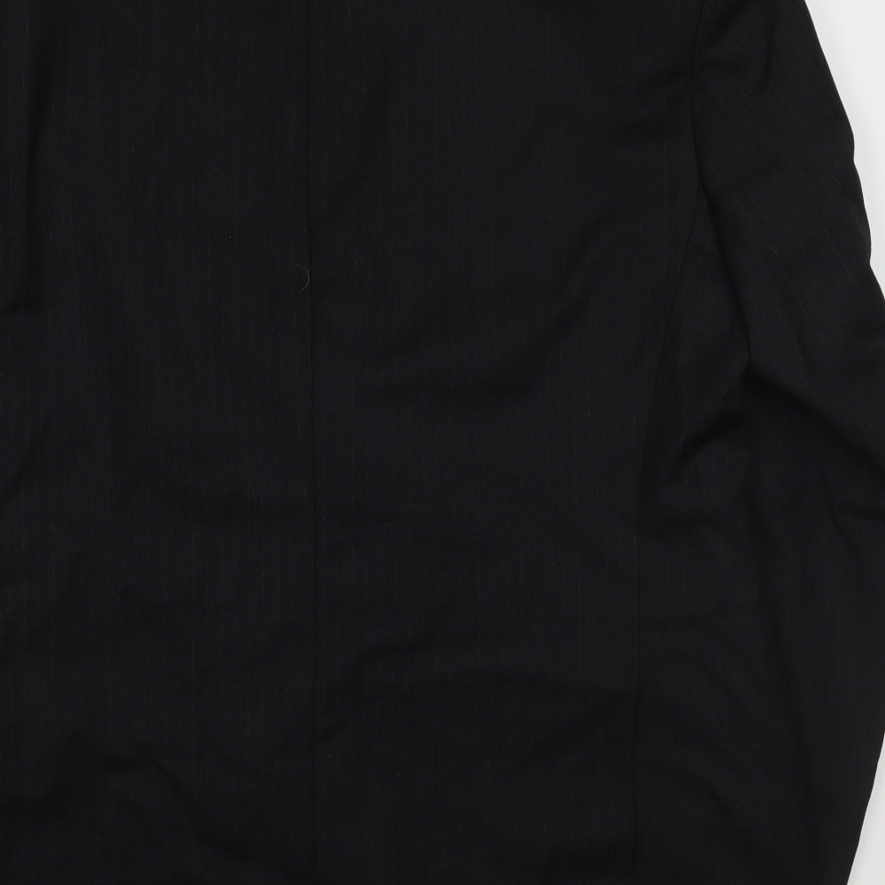 Marks and Spencer Mens Black Striped  Jacket Suit Jacket Size 44