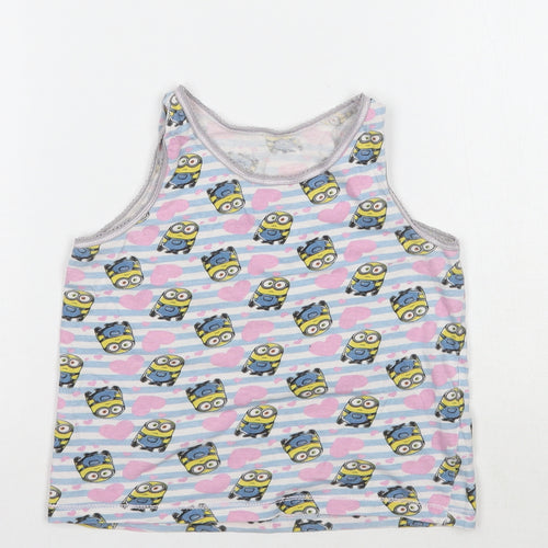 George Girls White Striped  Basic Tank Size 4-5 Years