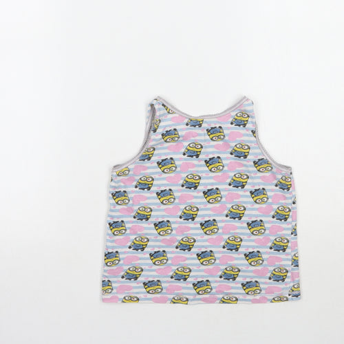 George Girls White Striped  Basic Tank Size 4-5 Years