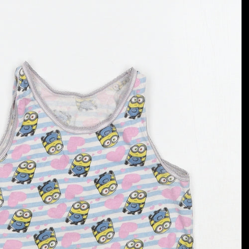 George Girls White Striped  Basic Tank Size 4-5 Years