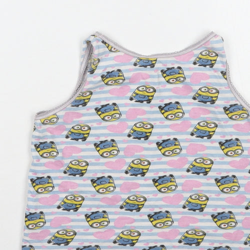 George Girls White Striped  Basic Tank Size 4-5 Years