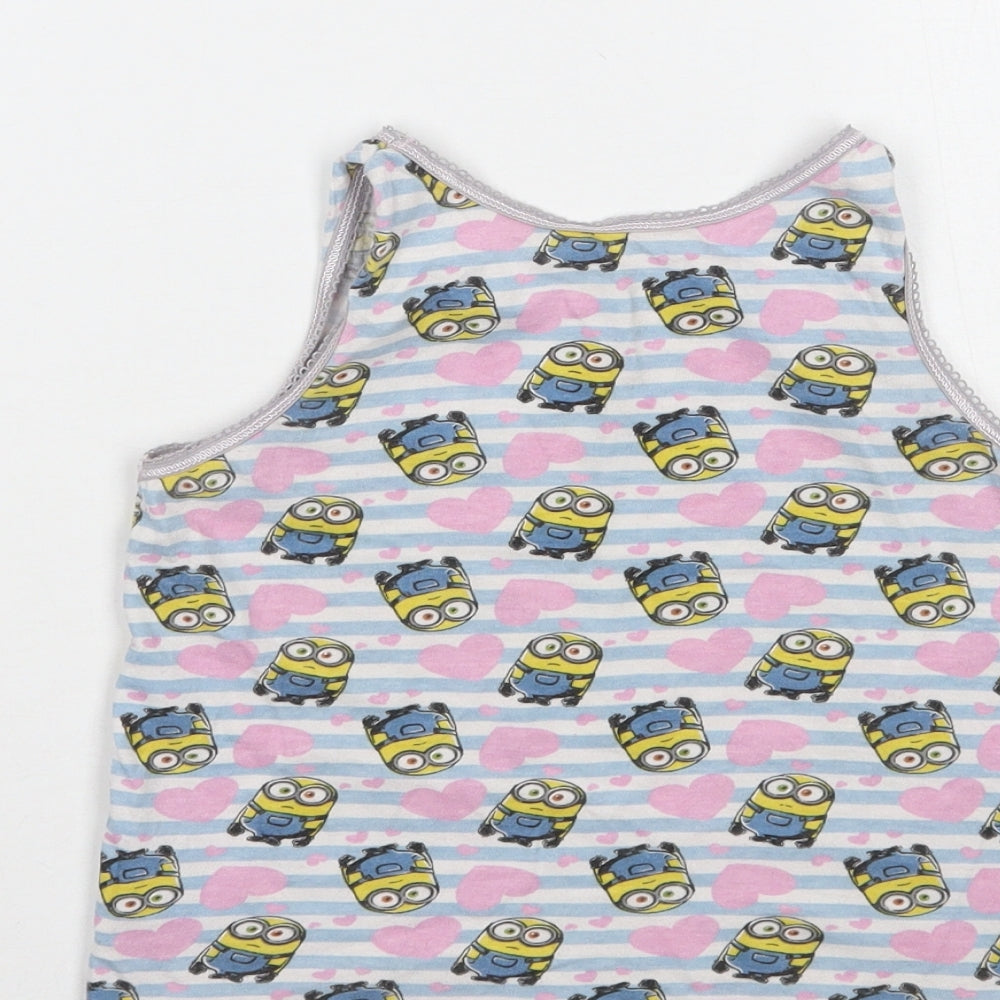 George Girls White Striped  Basic Tank Size 4-5 Years