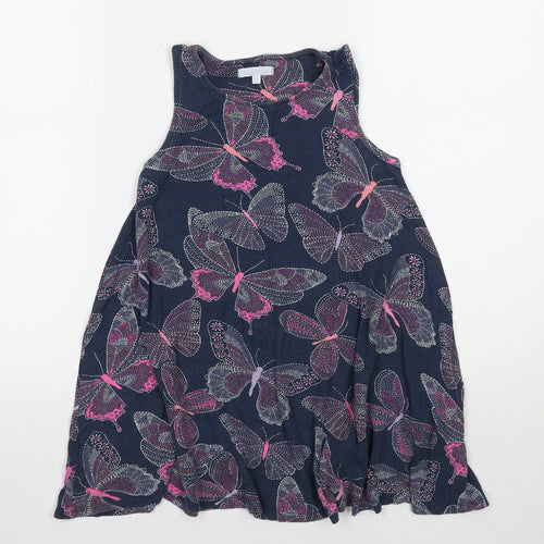 Bluezoo Girls Blue Animal Print  Camisole T-Shirt Size 5-6 Years
