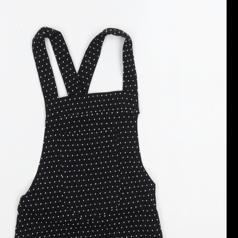 George Girls Black Polka Dot Ramie A-Line  Size 4-5 Years