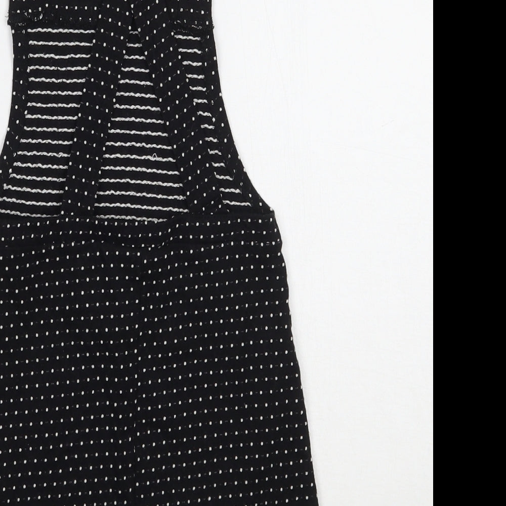 George Girls Black Polka Dot Ramie A-Line  Size 4-5 Years
