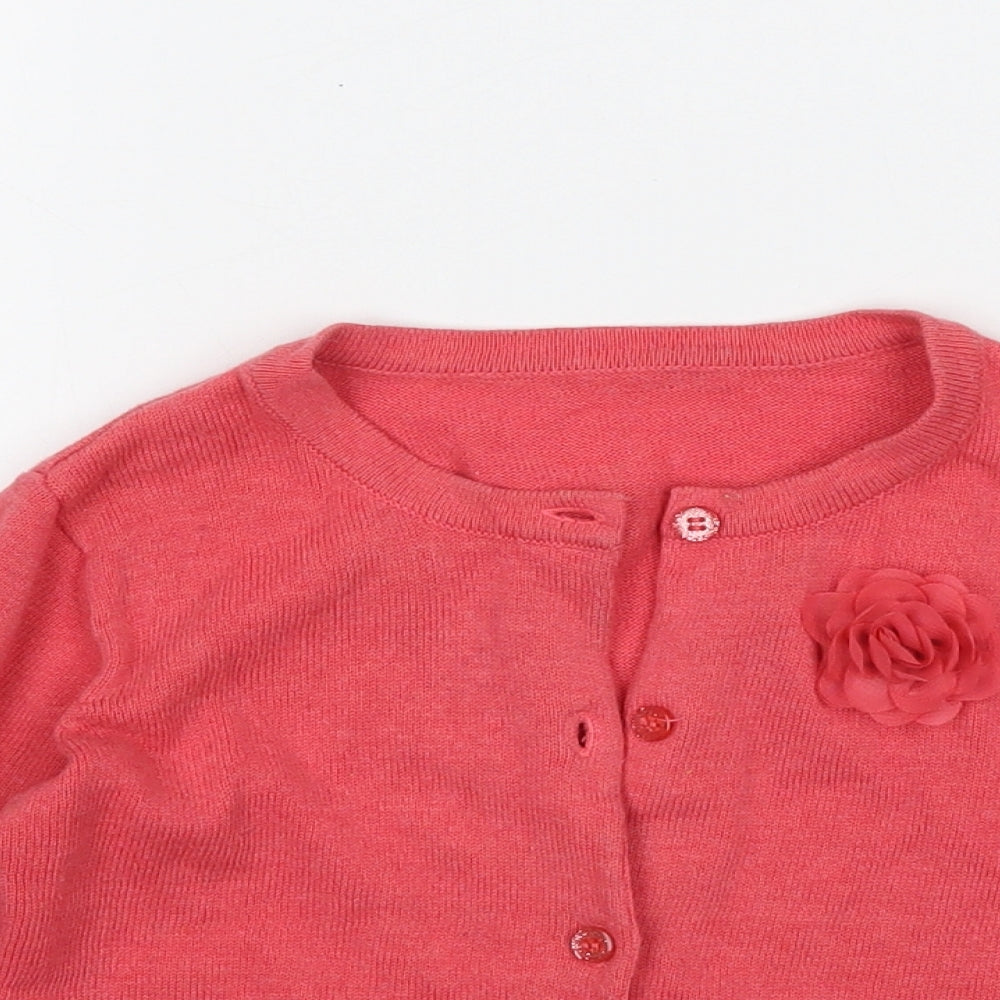 Nutmeg Girls Pink   Cardigan Jumper Size 3-4 Years