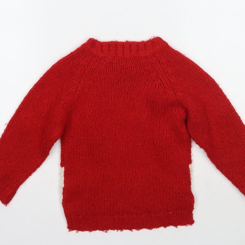 NEXT Girls Red Polka Dot  Pullover Jumper Size 3 Years
