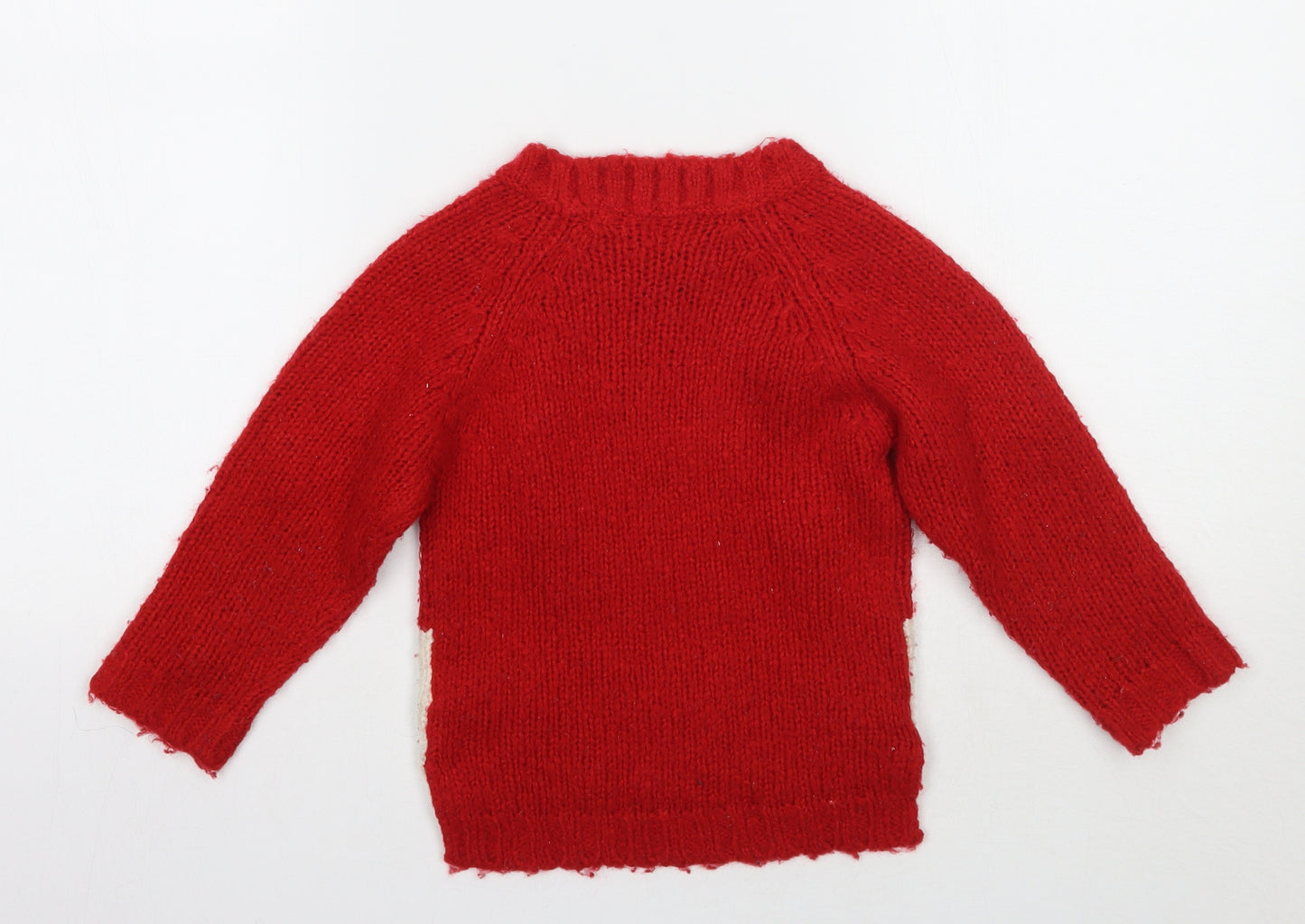 NEXT Girls Red Polka Dot  Pullover Jumper Size 3 Years