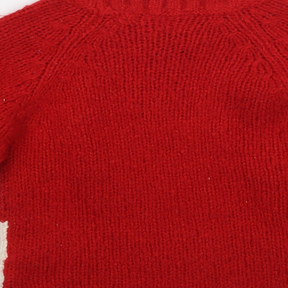 NEXT Girls Red Polka Dot  Pullover Jumper Size 3 Years