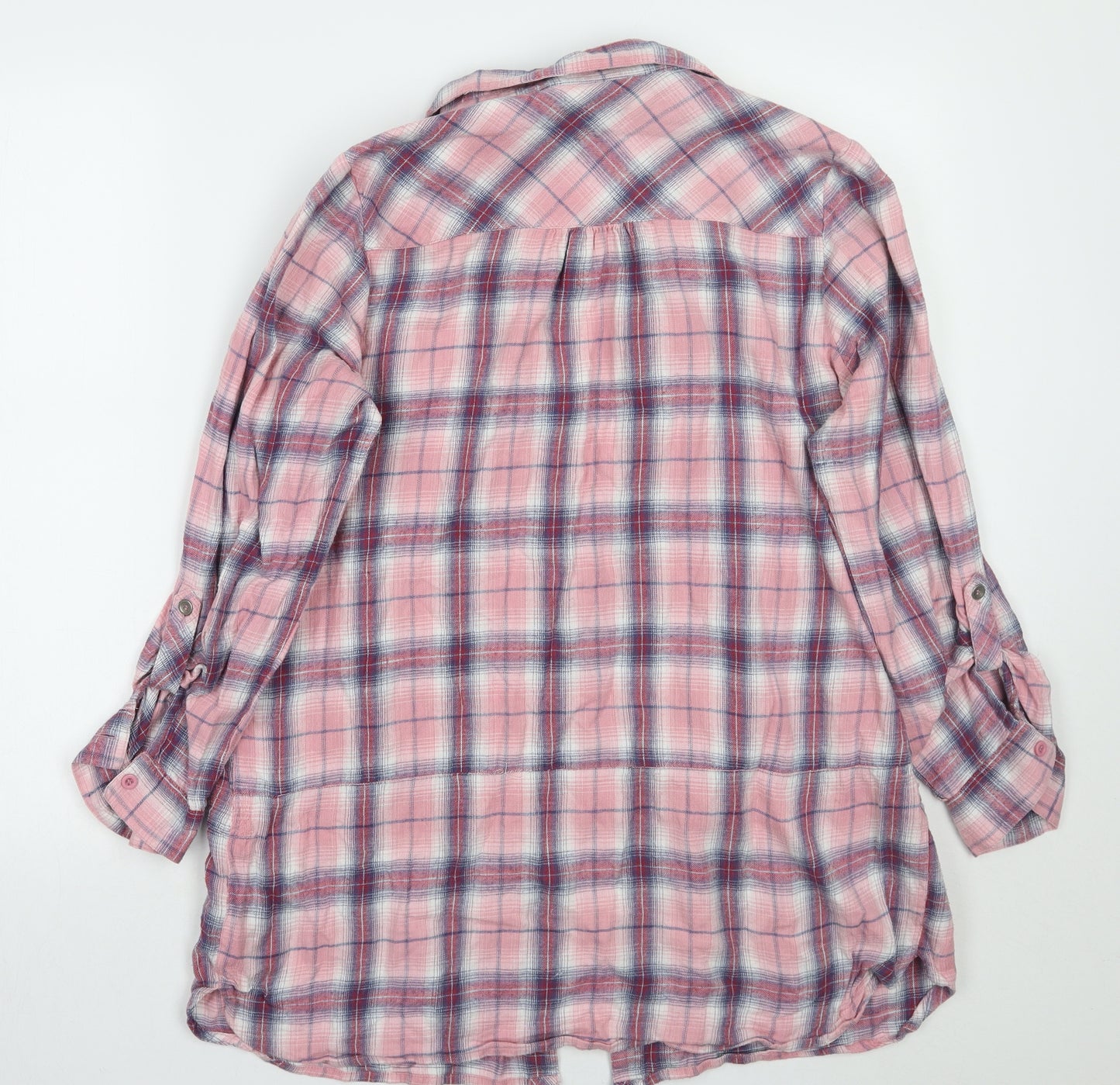 George Womens Pink Check  Basic Button-Up Size 18