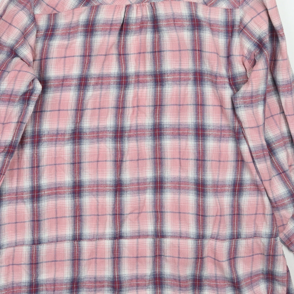 George Womens Pink Check  Basic Button-Up Size 18