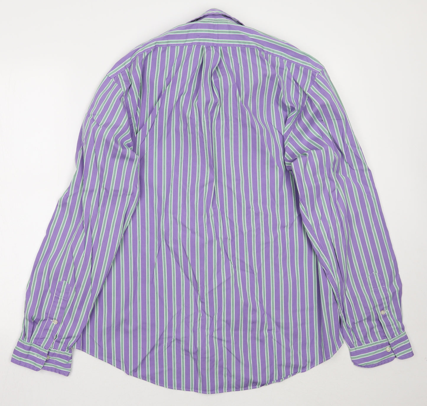 Polo Ralph Lauren Mens Purple Striped   Button-Up Size XL